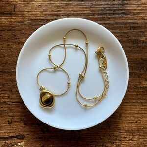 ❤️ 2/$20 or 3/$25 Tiger Eye Pendant Gold Stainless Steel Elegant Necklace